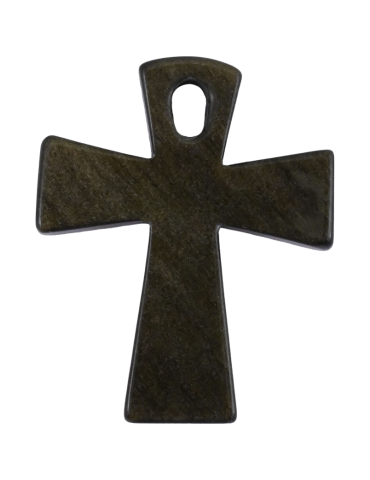 Ankh kruis hanger van gouden obsidiaan A