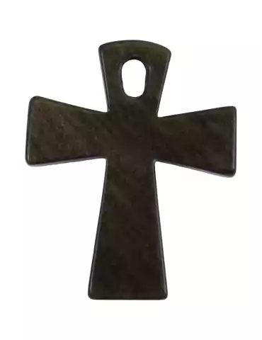 Goldene Obsidian Ankh Kreuz Anhänger A