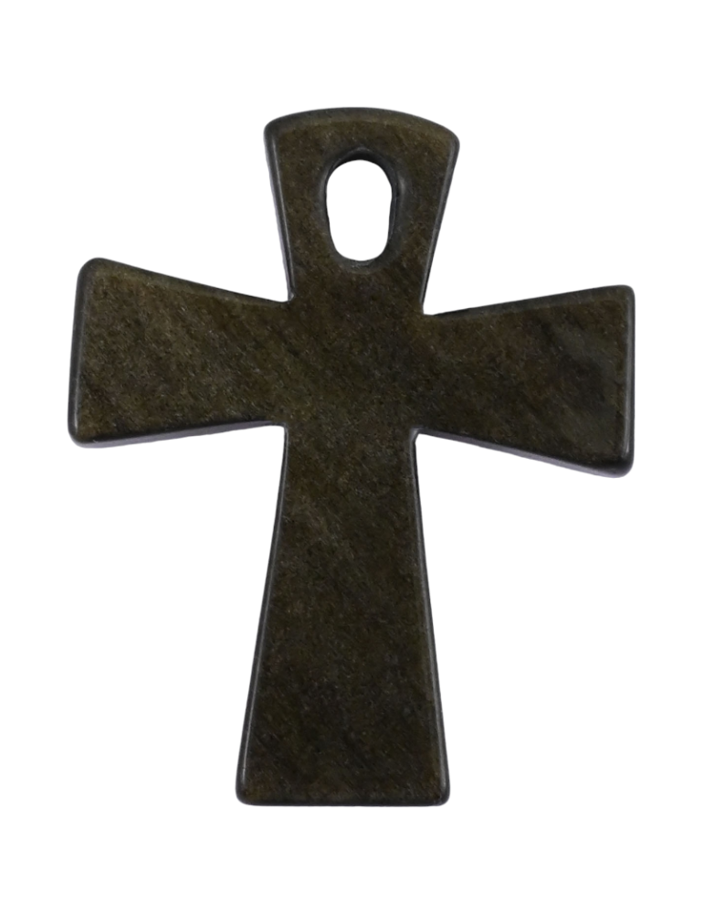 Ankh kruis hanger van gouden obsidiaan A