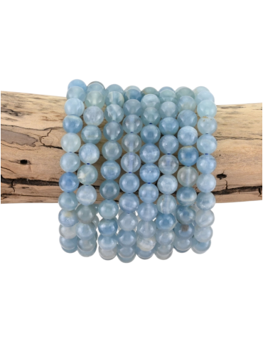 Blue calcite bracelet AA beads