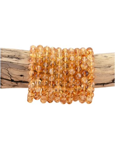 Heated citrine bead bracelet A