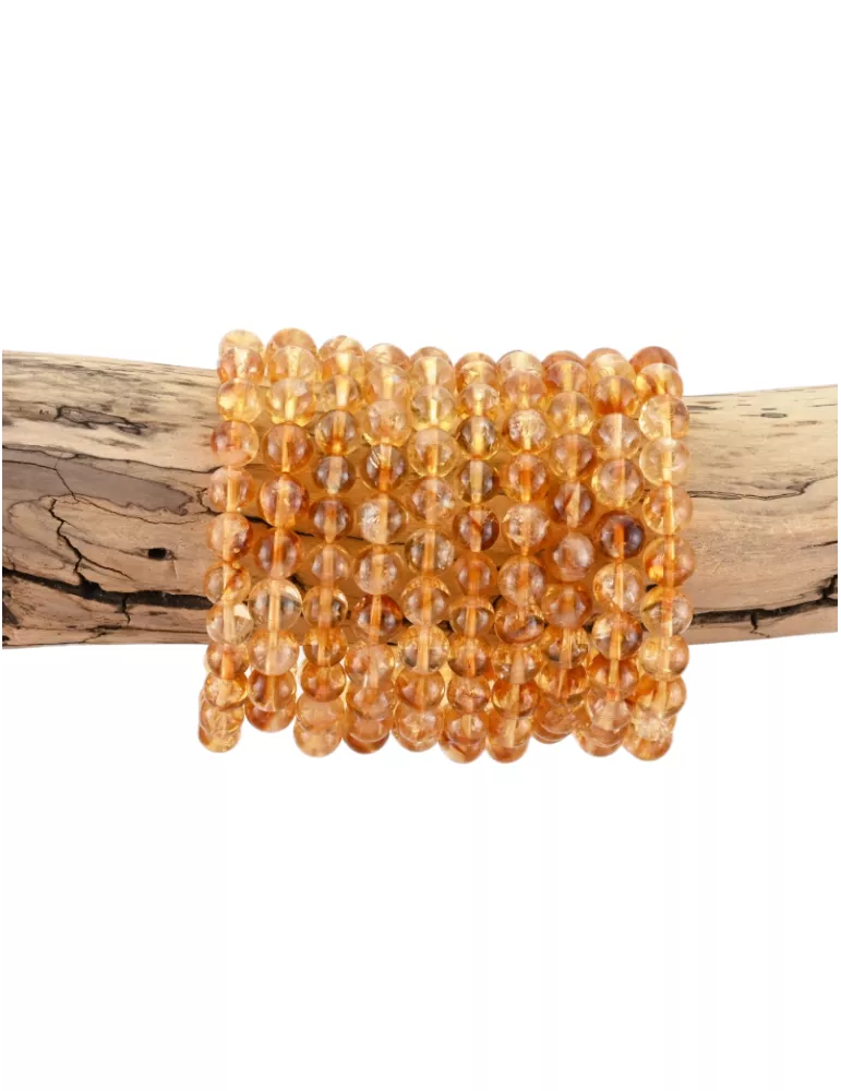 Bracelet citrine chauffée perles A