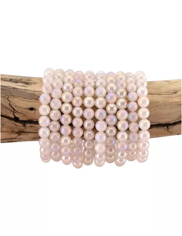 copy of Pulsera de cuentas de cuarzo rosa aura