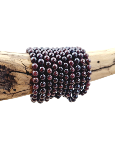 Red garnet bead bracelet AAA