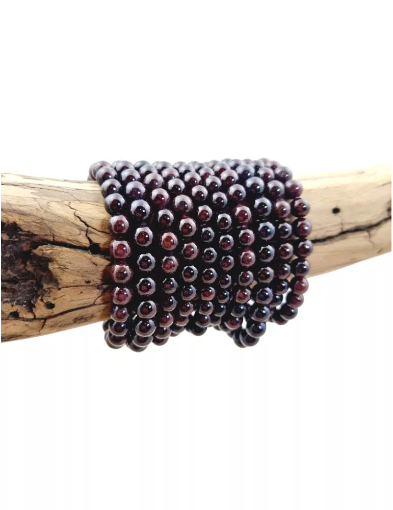 Bracelet grenat rouge perles AAA