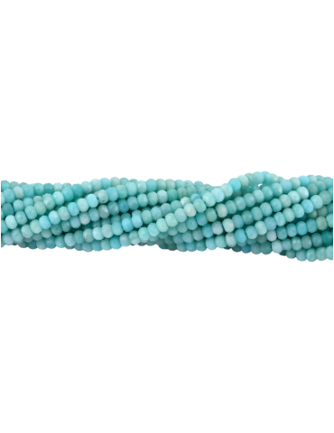 Filo di perle sfaccettate di amazonite A