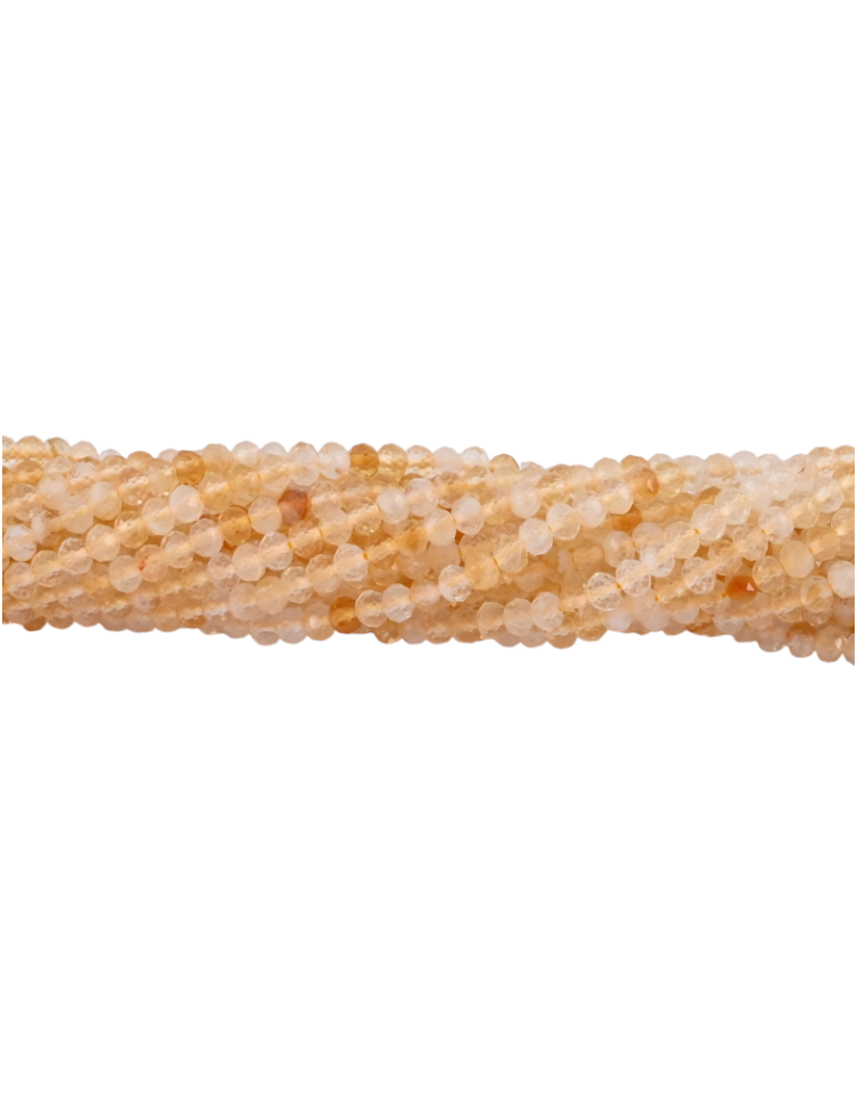 Strand of faceted citrine beads 4x3mm A