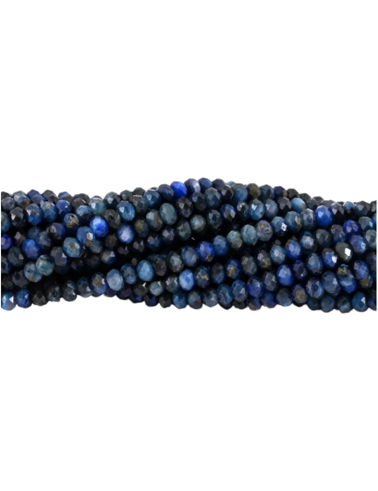 Cyanite faceted bead thread A