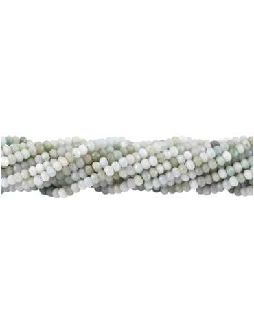 Fil perles facettées jade 4x3mm A