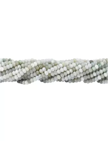 Thread of faceted jade pearls A