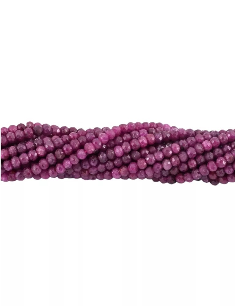 Ruby A faceted bead thread