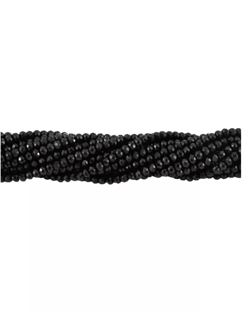 Black Spinel Faceted Bead Thread A