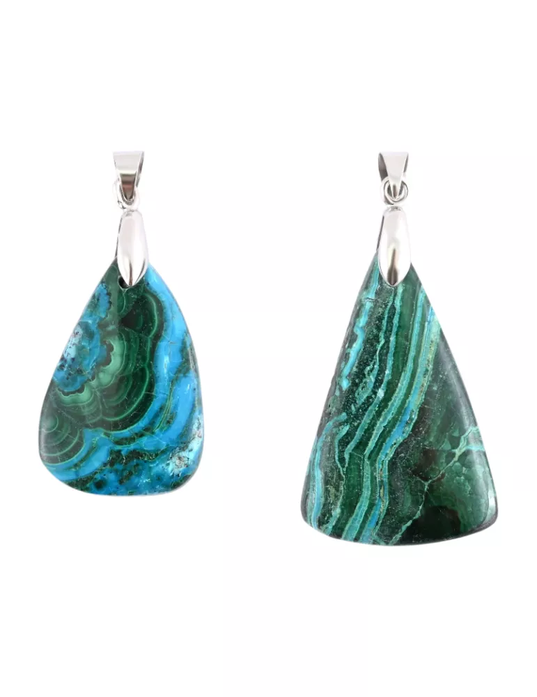 Pendentif Chrysocolle malachite AA