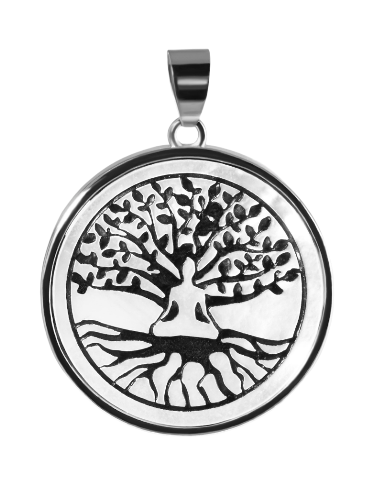 Pendentif nacre arbre bouddha