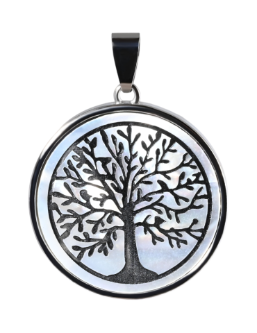 Mother of pearl tree of life pendant