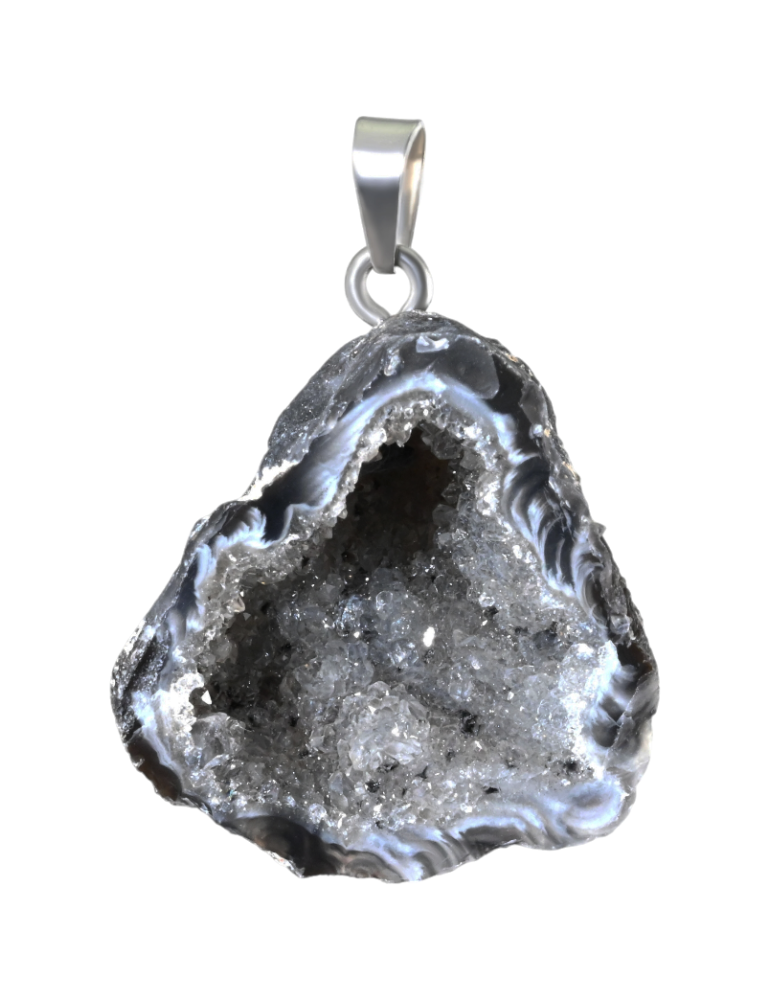 Pendentif géode agate A