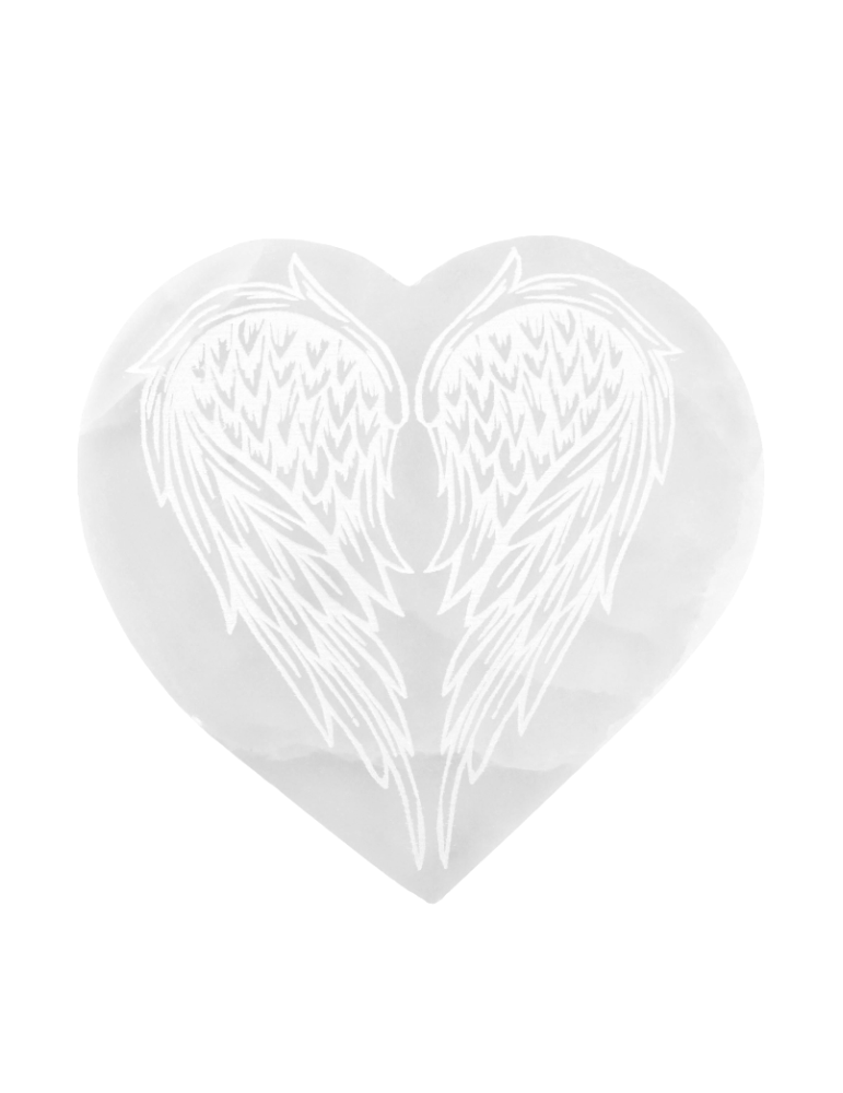 Selenite wings heart