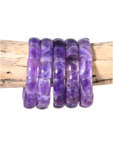 Copy of Faceted Rectangle Chevron Amethyst Bracelet A