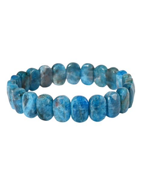 Blue apatite faceted flat AA bracelet