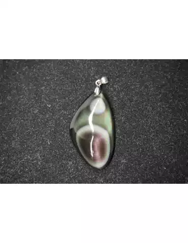 Pendentif Forme libre obsidienne oeil céleste