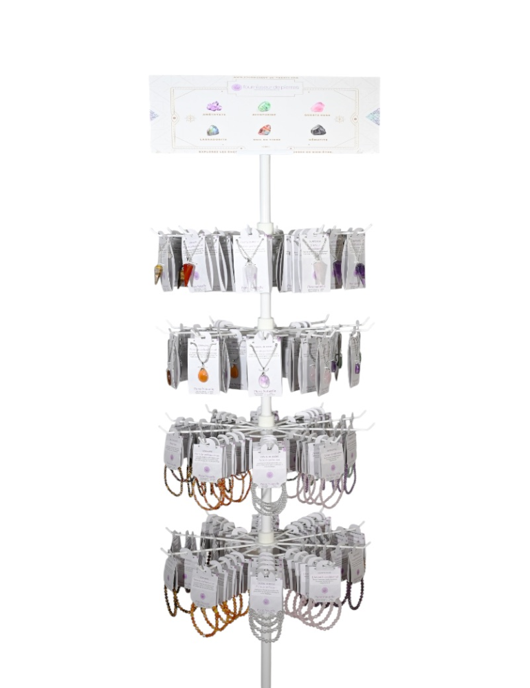 Présentoir Tourniquet S bracelets 4, 6, 8 mm - 198 pièces