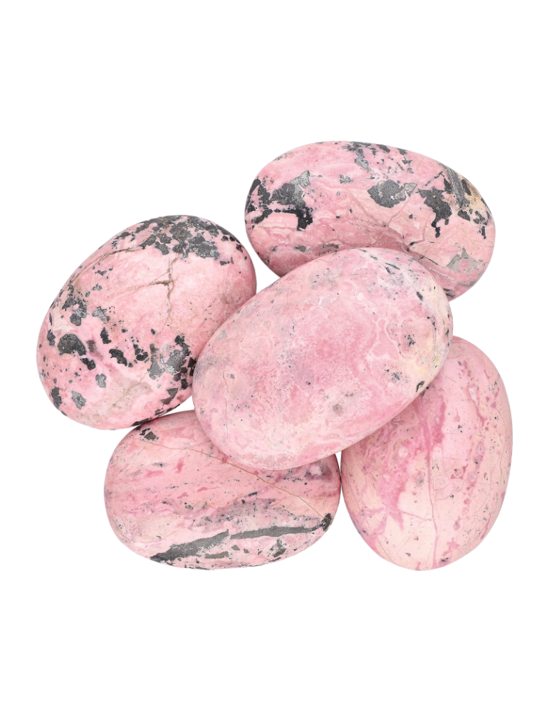 Rhodonitkiesel aus Peru