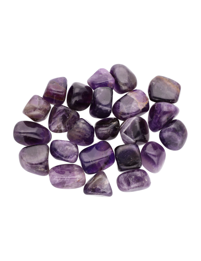 Dunkelviolette Amethyst Trommelsteine AA
