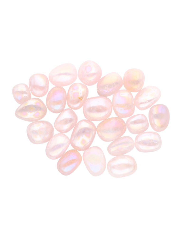 Roze aura kwarts getrommelde stenen A
