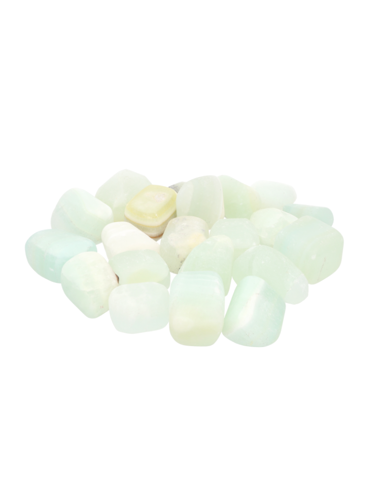 Calcite pistachio tumbled stones A