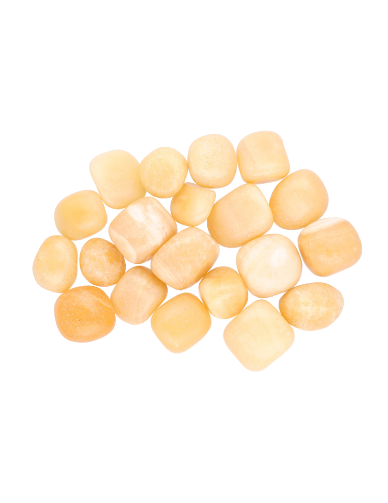 Honey calcite tumbled stones A