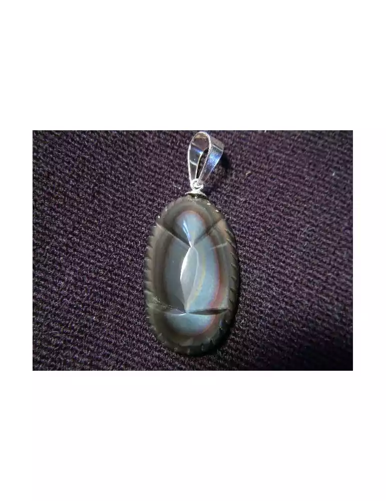 Pendentif vièrge obsidienne grossiste