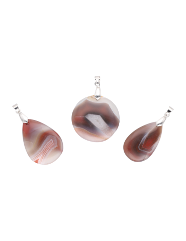 Pingente Ágata Botswana Vermelha A