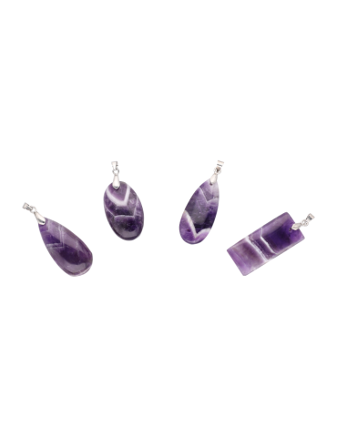 Pendente ametista chevron A