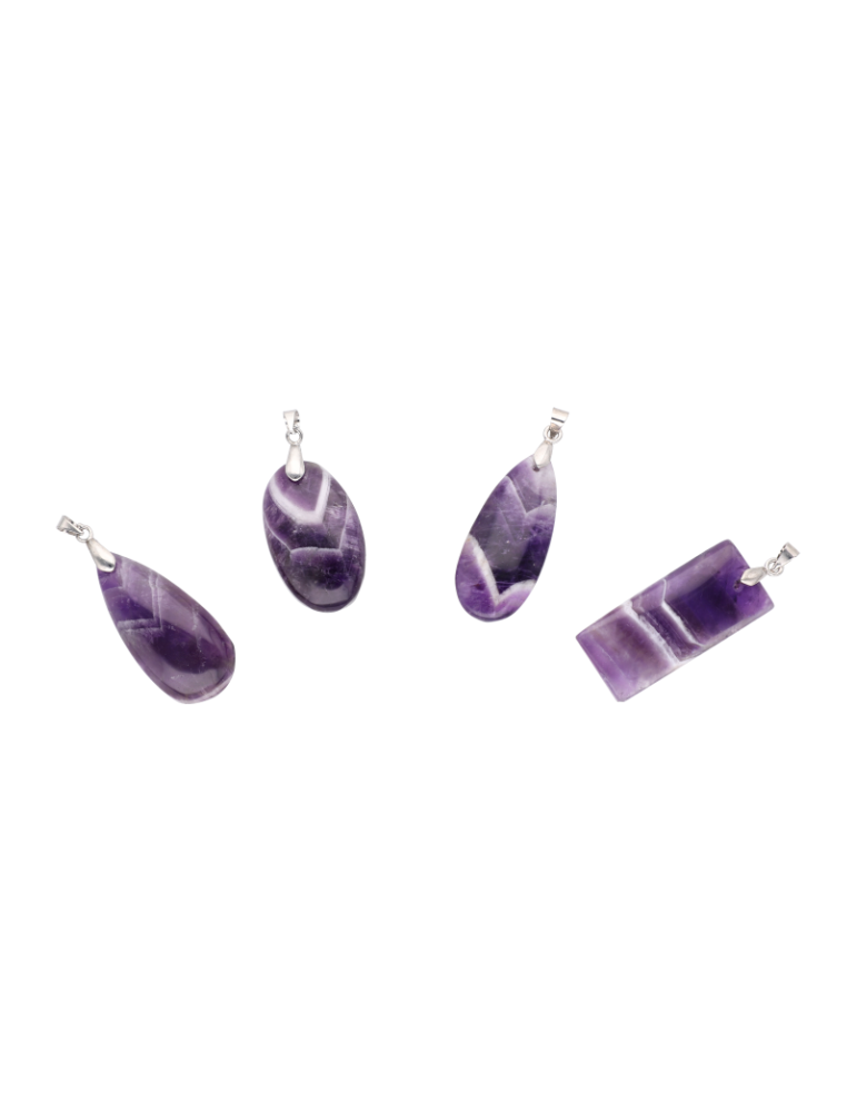 Colgante de amatista chevron A