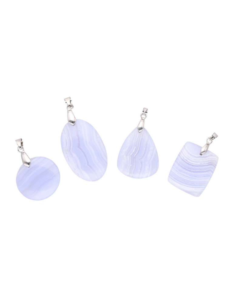 Chalcedon-Anhänger (Blue Lace Agate) AA