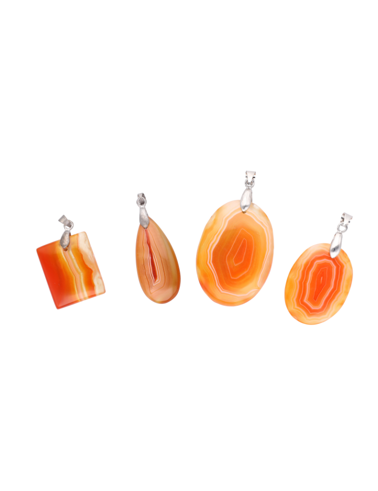 AA banded carnelian pendant