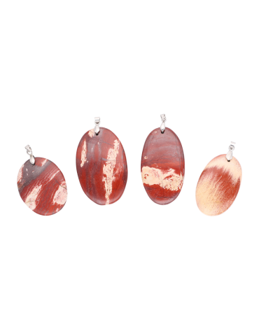 Red banded jasper pendant AA