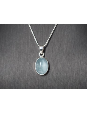 Colgante de Aguamarina engastado en plata 925 AA