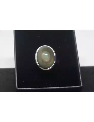 Bague Obsidienne oeil céleste en argent 925