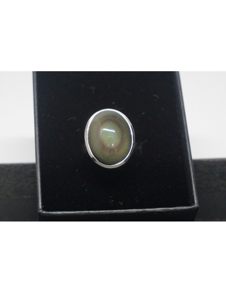 Zilveren ring 925 met Hemelse Oog Obsidiaan