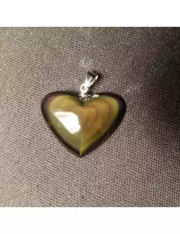 Lot 30 Pendentif coeur obsidienne oeil céleste