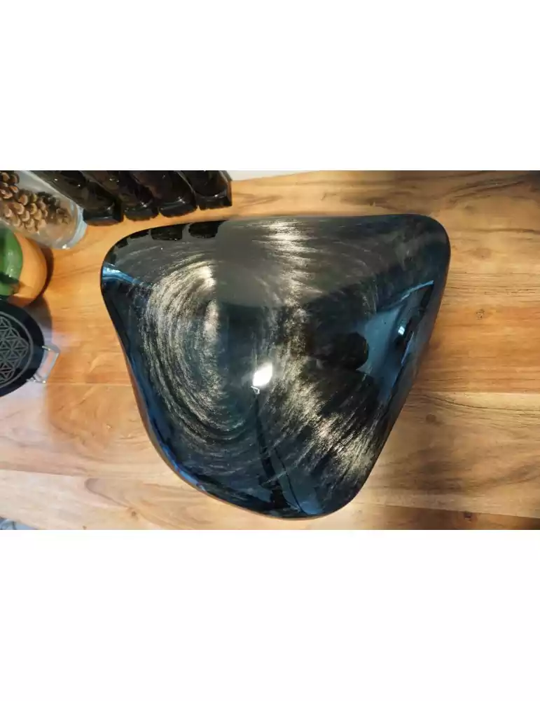 Guijarro de obsidiana plateada 17.8 kg