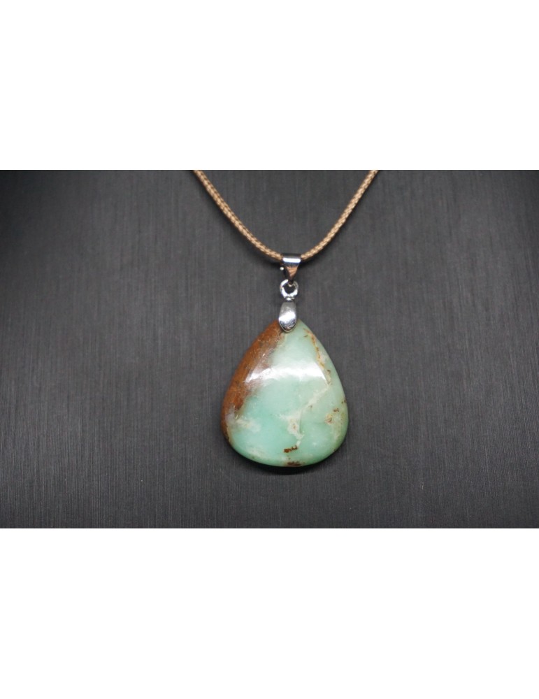 Tweekleurige Chrysoprase hanger A