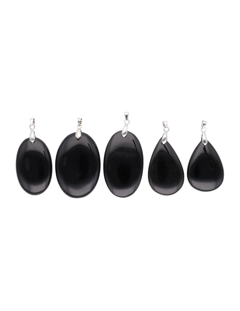Zwarte obsidiaan hanger A