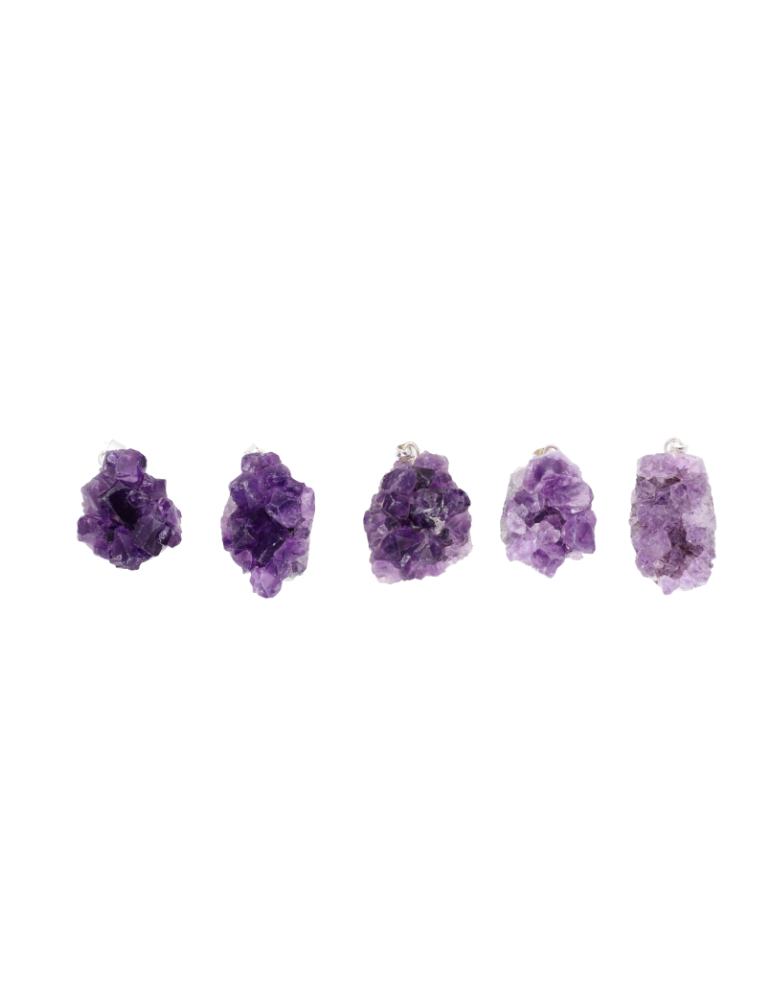 Amethyst druze pendant A