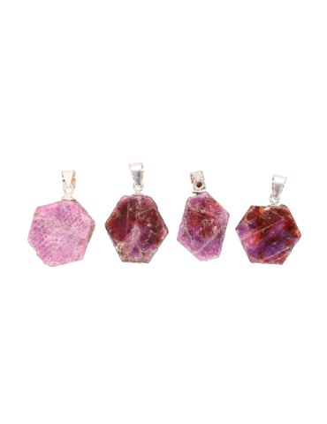 Raw ruby pendant A