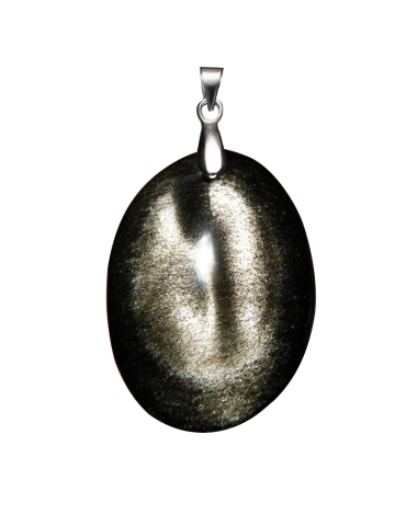 Colgante de obsidiana plateada XL AA
