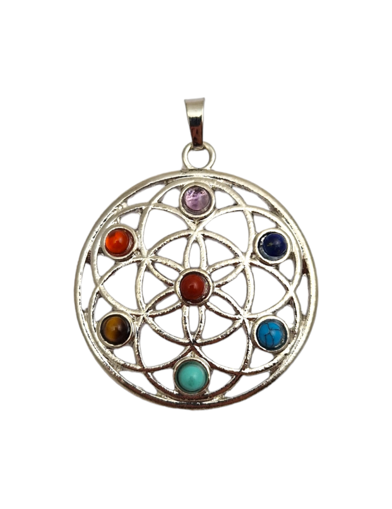 Ciondolo rosone 7 chakra
