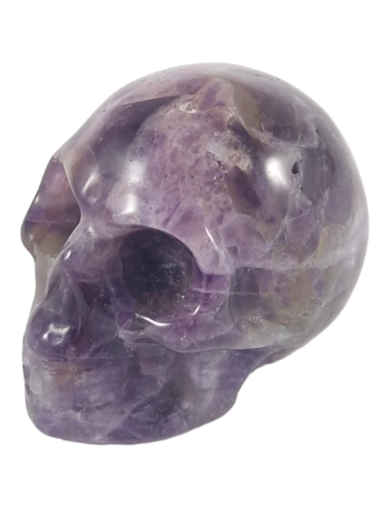 Skull carved in Rose Quartz
