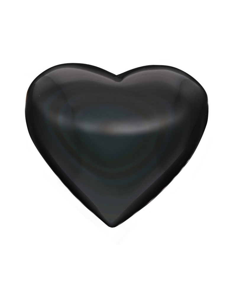 Coração duplo olho celestial obsidiana para colocar AB